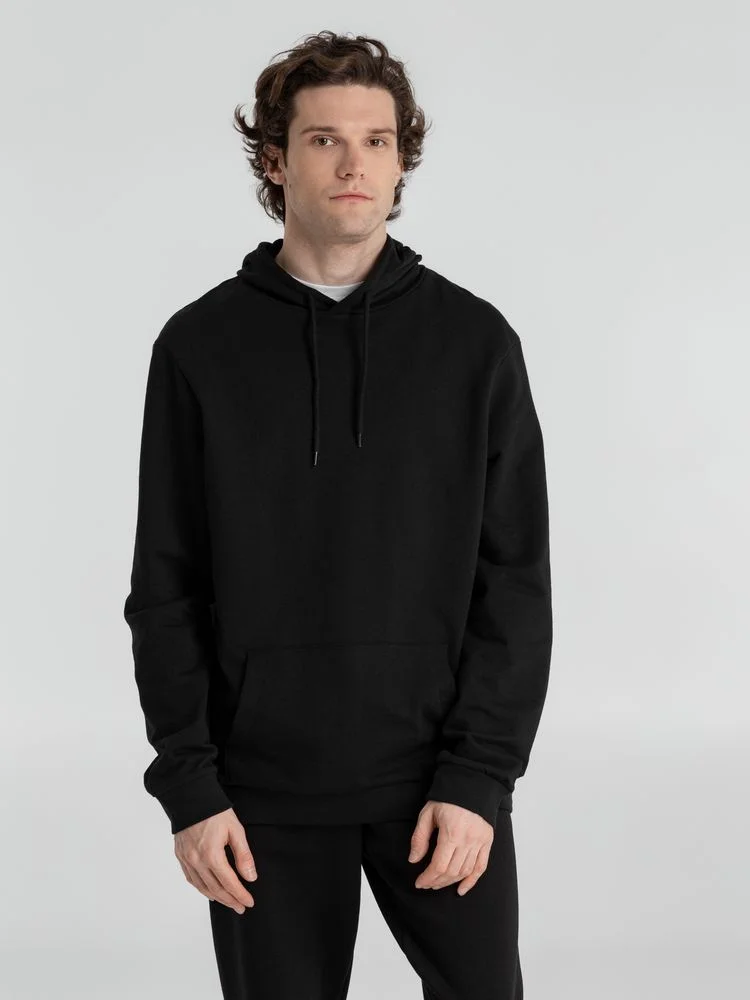 Толстовка с капюшоном унисекс Hoodie черная размер 4XL - фото 6