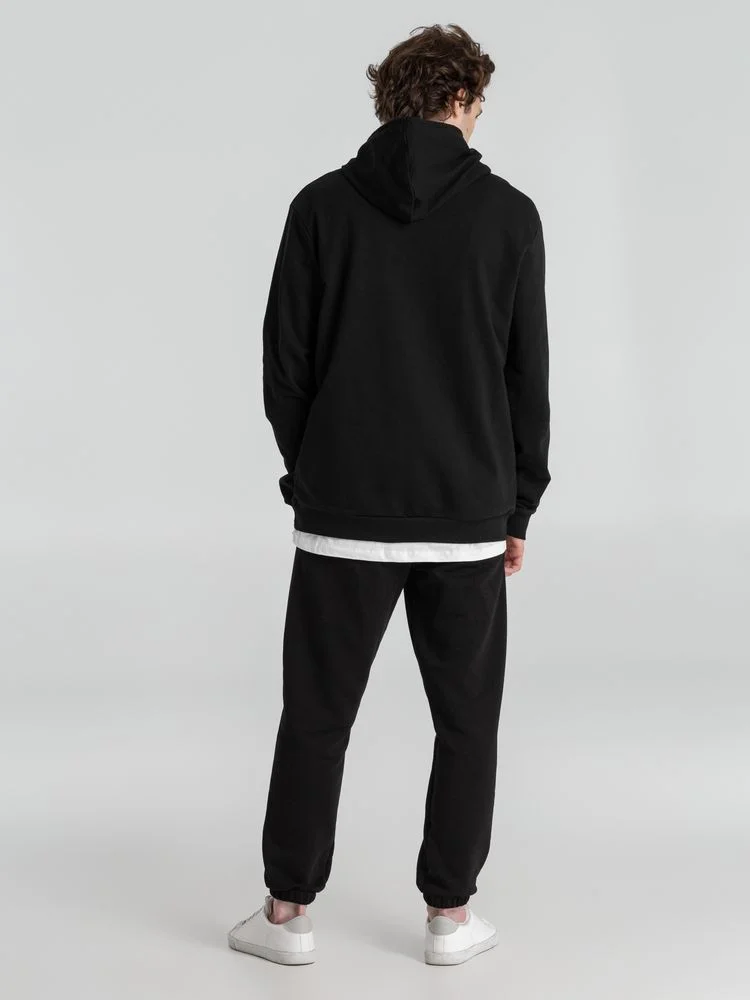 Толстовка с капюшоном унисекс Hoodie черная размер 4XL - фото 9