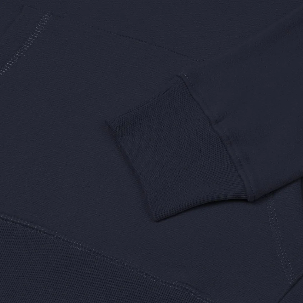 Толстовка с капюшоном унисекс Hoodie темно-синяя размер S - фото 4