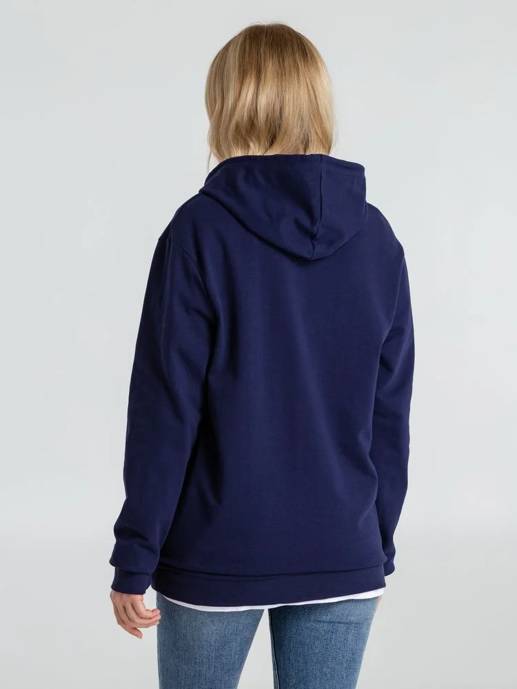 Толстовка с капюшоном унисекс Hoodie темно-синяя размер 4XL - фото 7