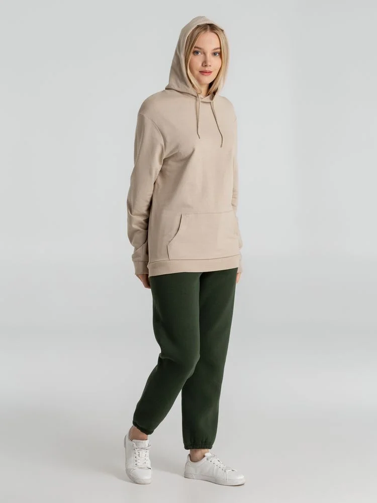 Толстовка с капюшоном унисекс Hoodie бежевая размер XS - фото 12