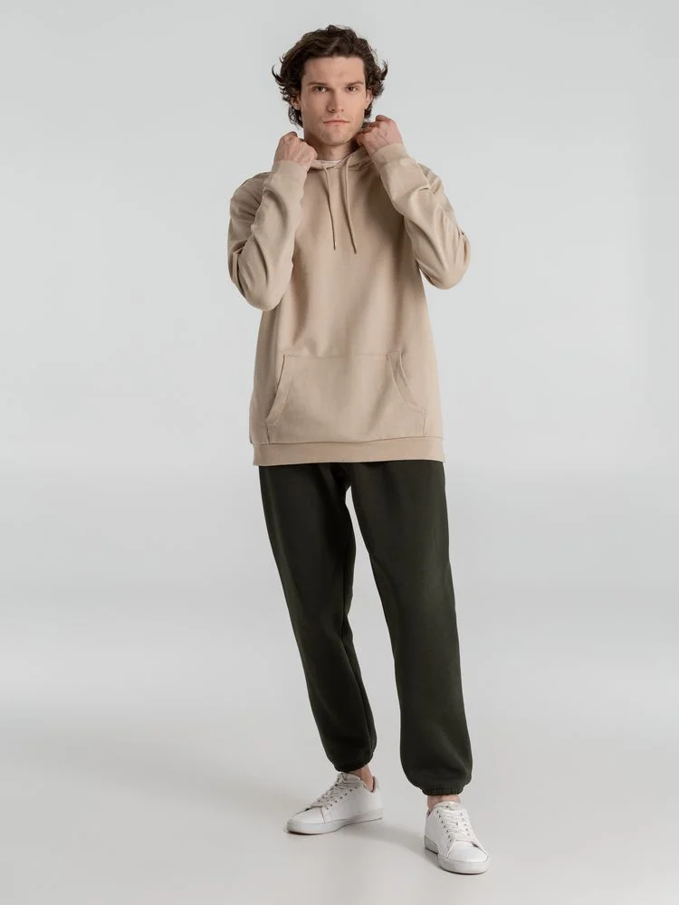 Толстовка с капюшоном унисекс Hoodie бежевая размер XS - фото 7
