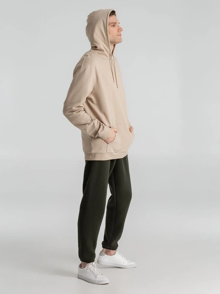 Толстовка с капюшоном унисекс Hoodie бежевая размер XS - фото 8