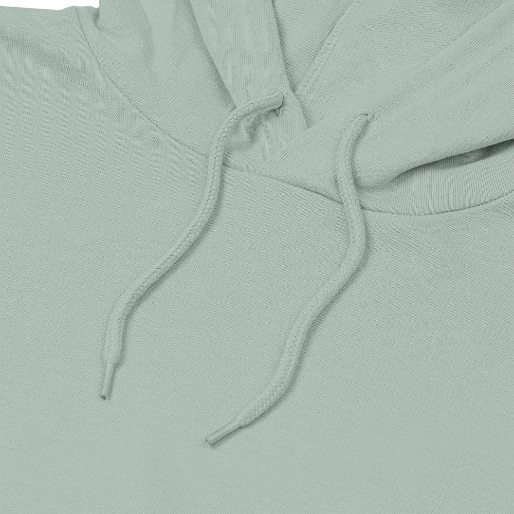 Толстовка с капюшоном унисекс Hoodie серо-зеленая размер XS - фото 3