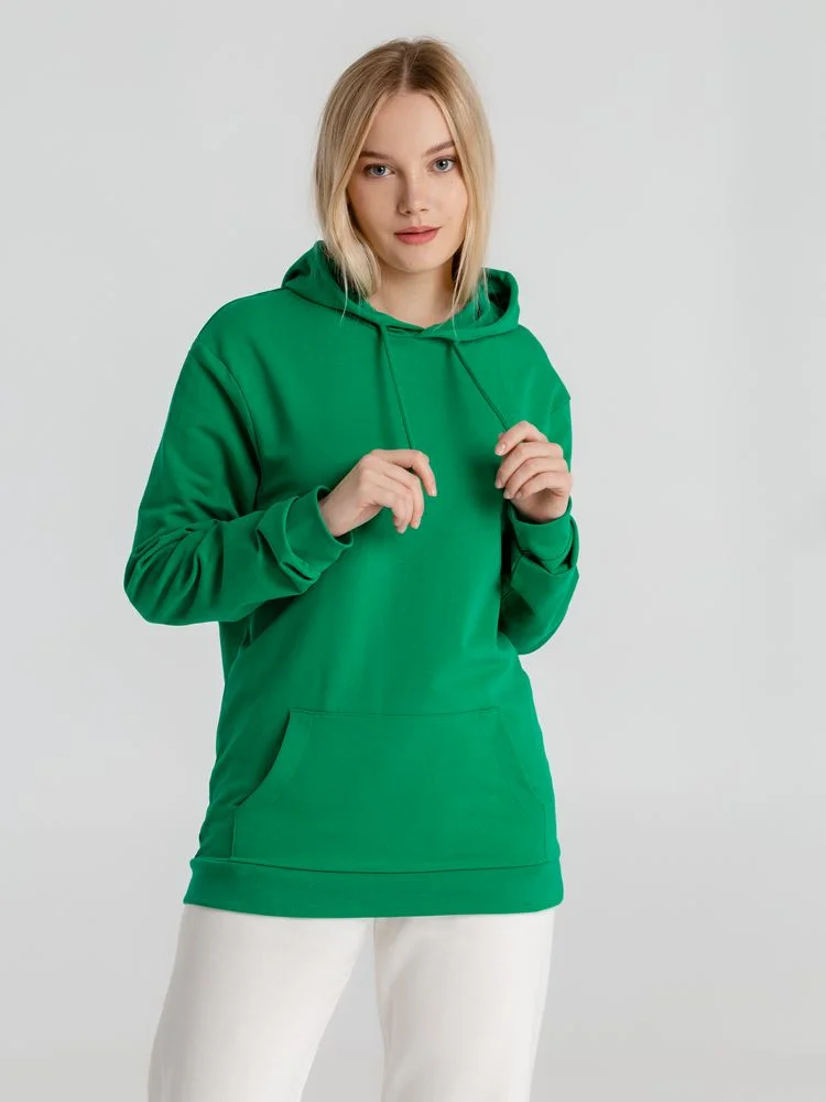 Толстовка с капюшоном унисекс Hoodie зеленая размер XS - фото 6