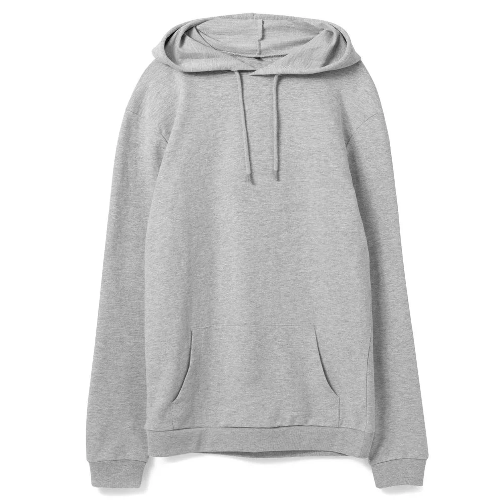 Толстовка с капюшоном унисекс Hoodie серый меланж размер XS - фото 1
