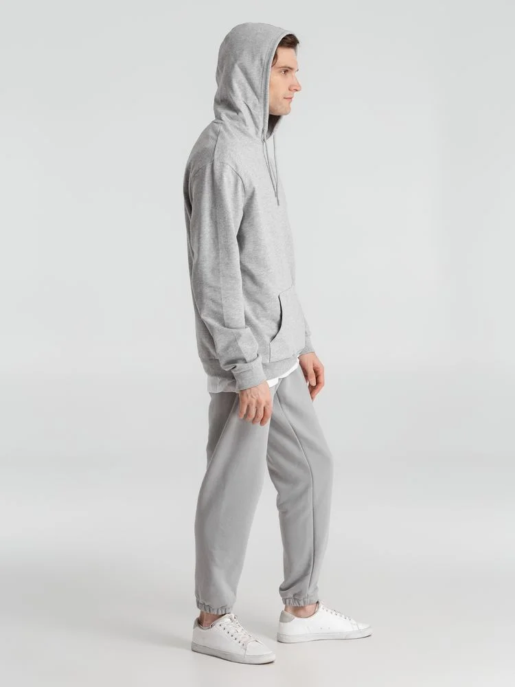 Толстовка с капюшоном унисекс Hoodie серый меланж размер XS - фото 10