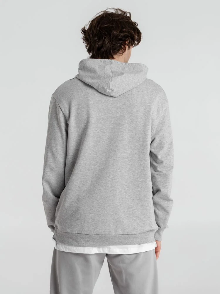 Толстовка с капюшоном унисекс Hoodie серый меланж размер S - фото 7