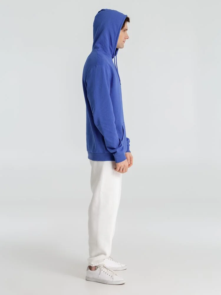 Толстовка с капюшоном унисекс Hoodie ярко-синий меланж размер XS - фото 13