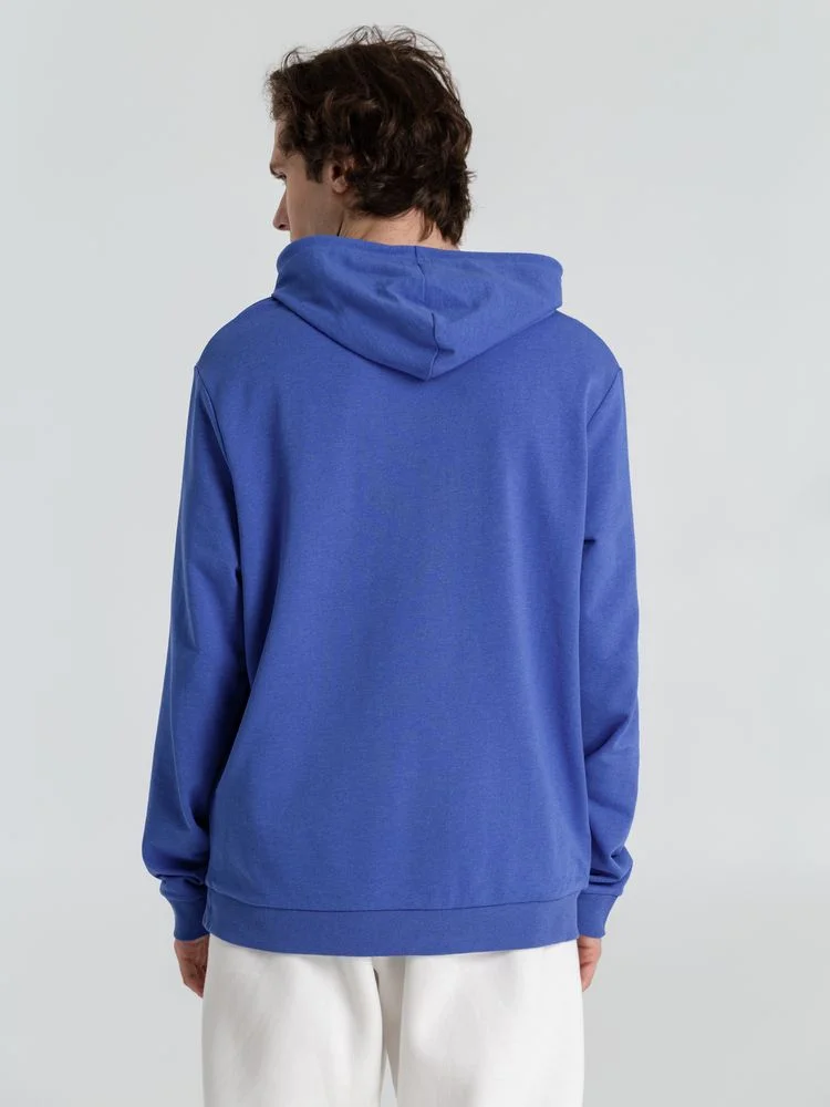 Толстовка с капюшоном унисекс Hoodie ярко-синий меланж размер 3XL - фото 11