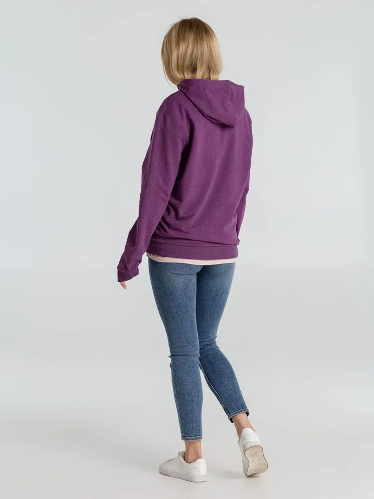 Толстовка с капюшоном унисекс Hoodie фиолетовый меланж размер S - фото 10