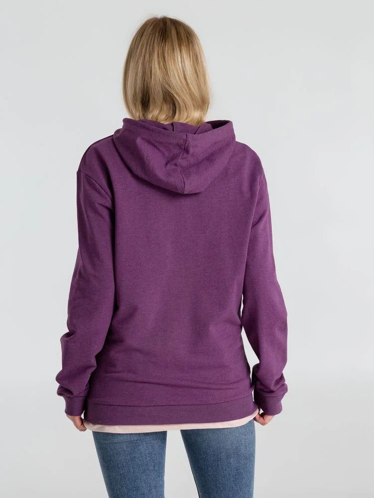 Толстовка с капюшоном унисекс Hoodie фиолетовый меланж размер S - фото 7