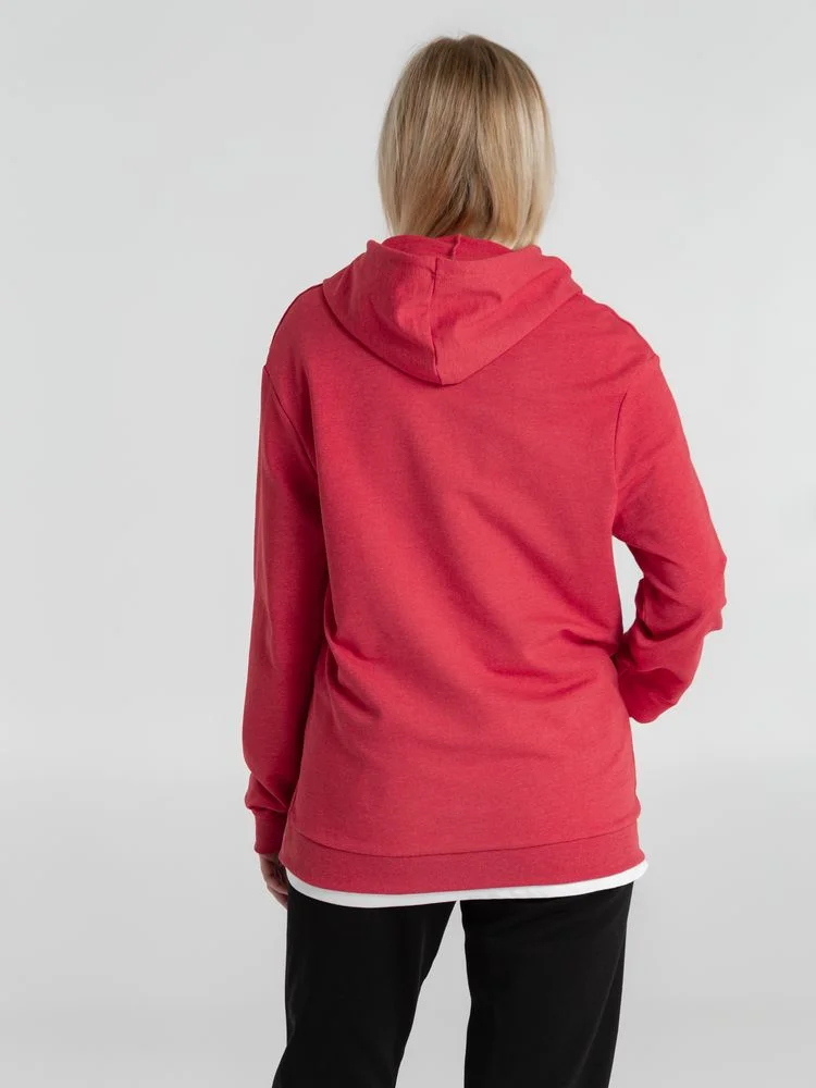 Толстовка с капюшоном унисекс Hoodie красный меланж размер M - фото 12