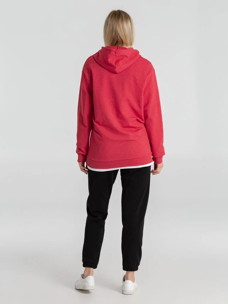 Толстовка с капюшоном унисекс Hoodie красный меланж размер M - фото 16