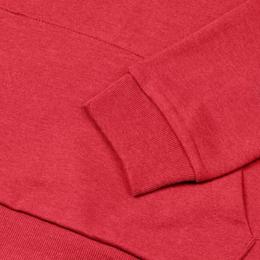Толстовка с капюшоном унисекс Hoodie красный меланж размер XL - фото 4
