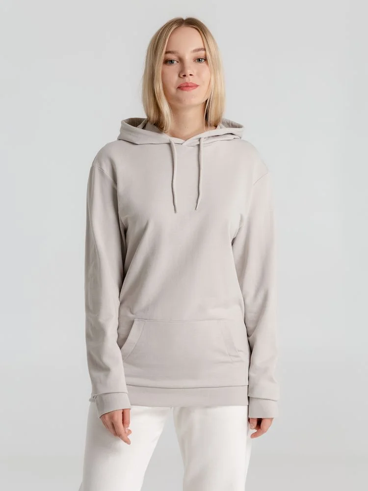 Толстовка с капюшоном унисекс Hoodie дымчато-серая размер XXL - фото 11