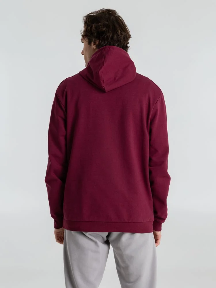 Толстовка с капюшоном унисекс Hoodie бордовая размер XS - фото 12