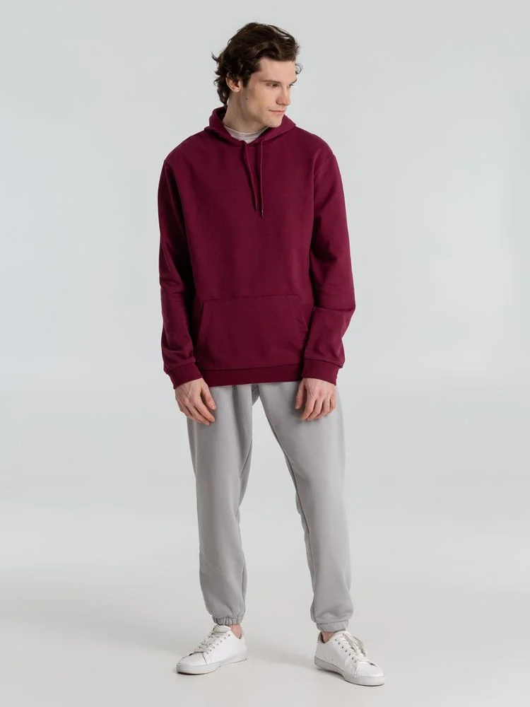 Толстовка с капюшоном унисекс Hoodie бордовая размер XS - фото 13