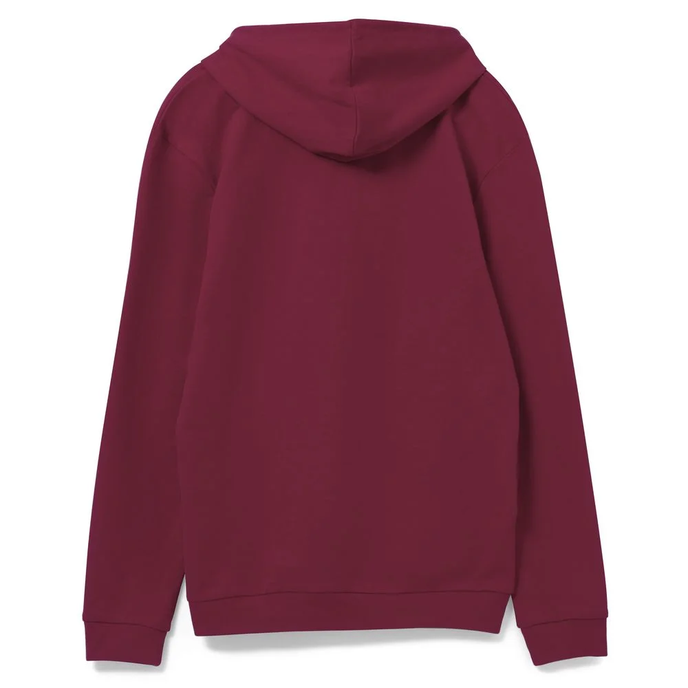 Толстовка с капюшоном унисекс Hoodie бордовая размер XS - фото 2
