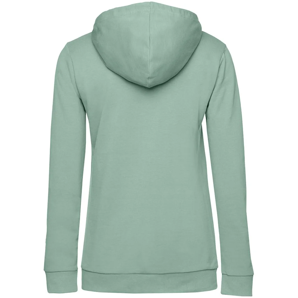 Толстовка с капюшоном женская Hoodie серо-зеленая размер XS - фото 2