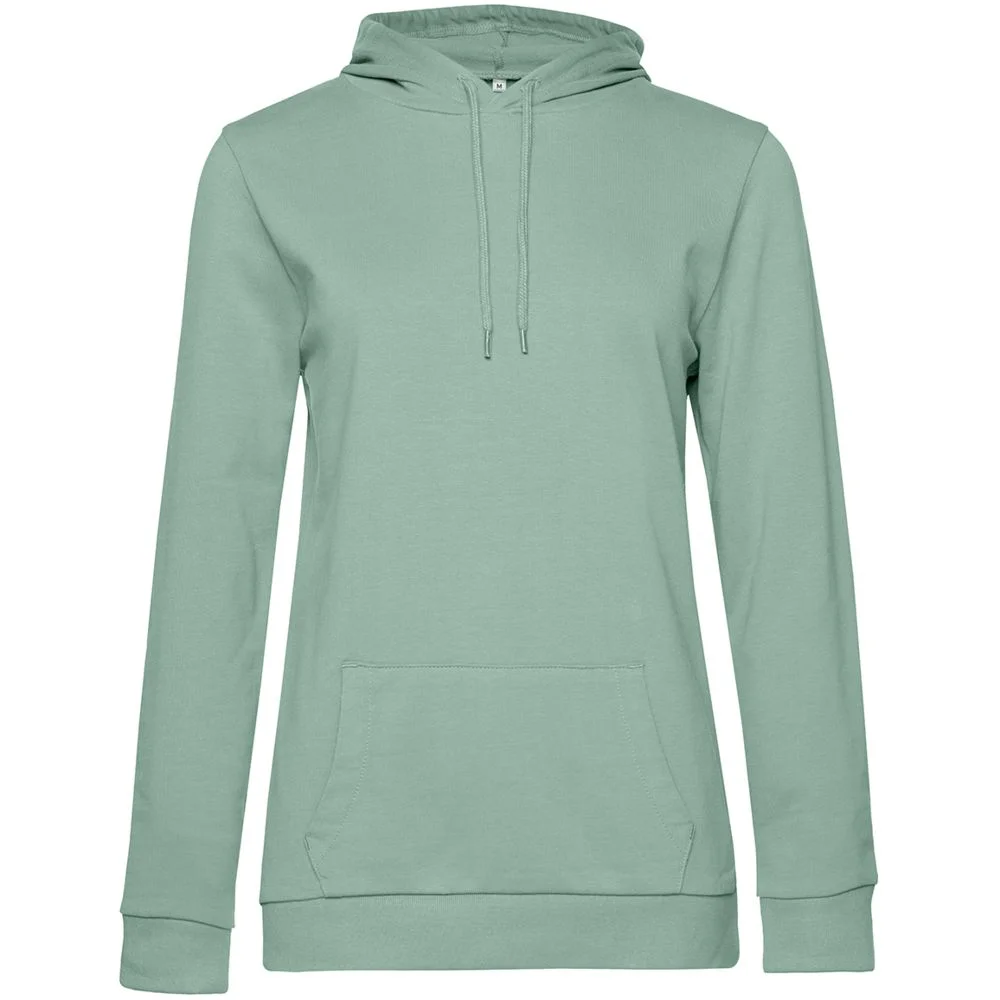 Толстовка с капюшоном женская Hoodie серо-зеленая размер XL - фото 1