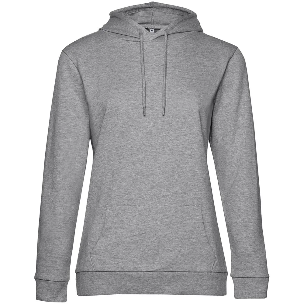 Толстовка с капюшоном женская Hoodie серый меланж размер XS - фото 1