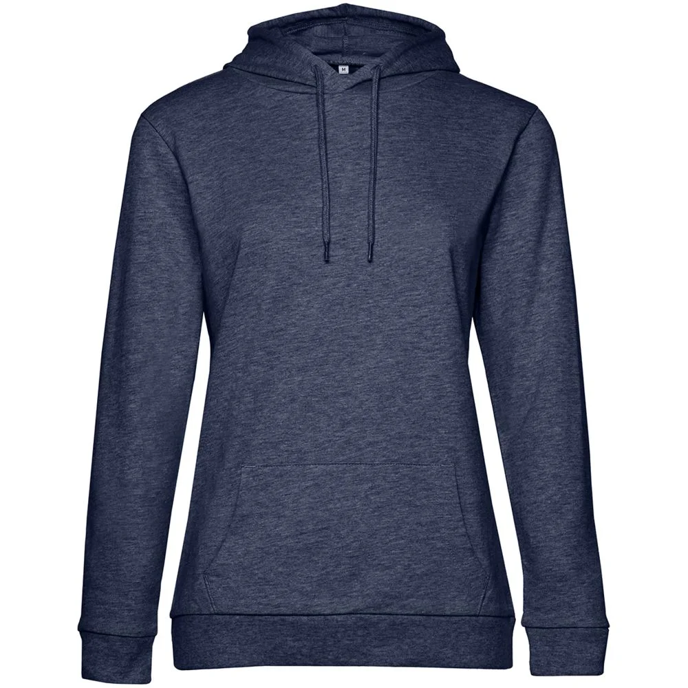 Толстовка с капюшоном женская Hoodie синий меланж размер L - фото 1