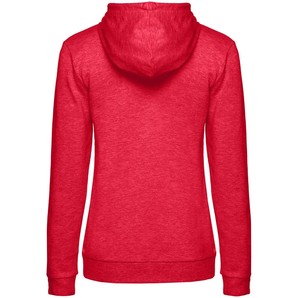 Толстовка с капюшоном женская Hoodie красный меланж размер XS - фото 2