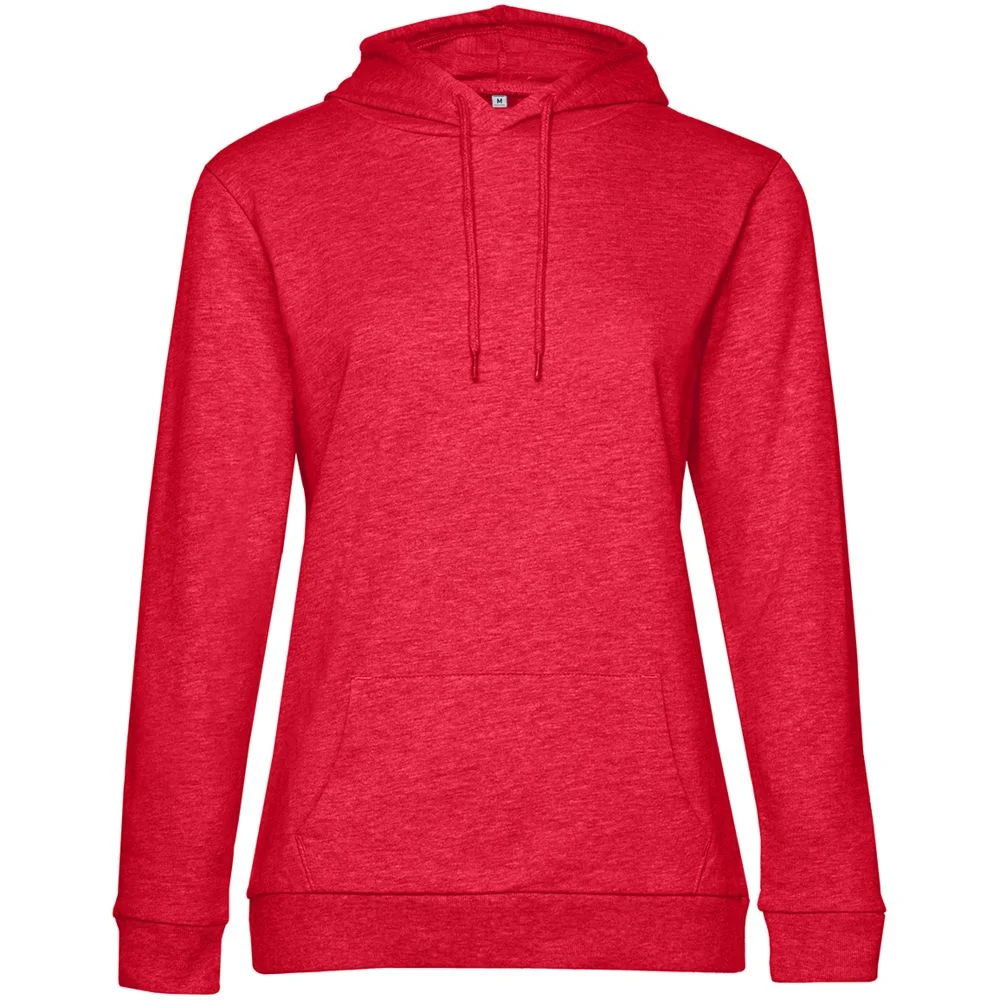 Толстовка с капюшоном женская Hoodie красный меланж размер M - фото 1