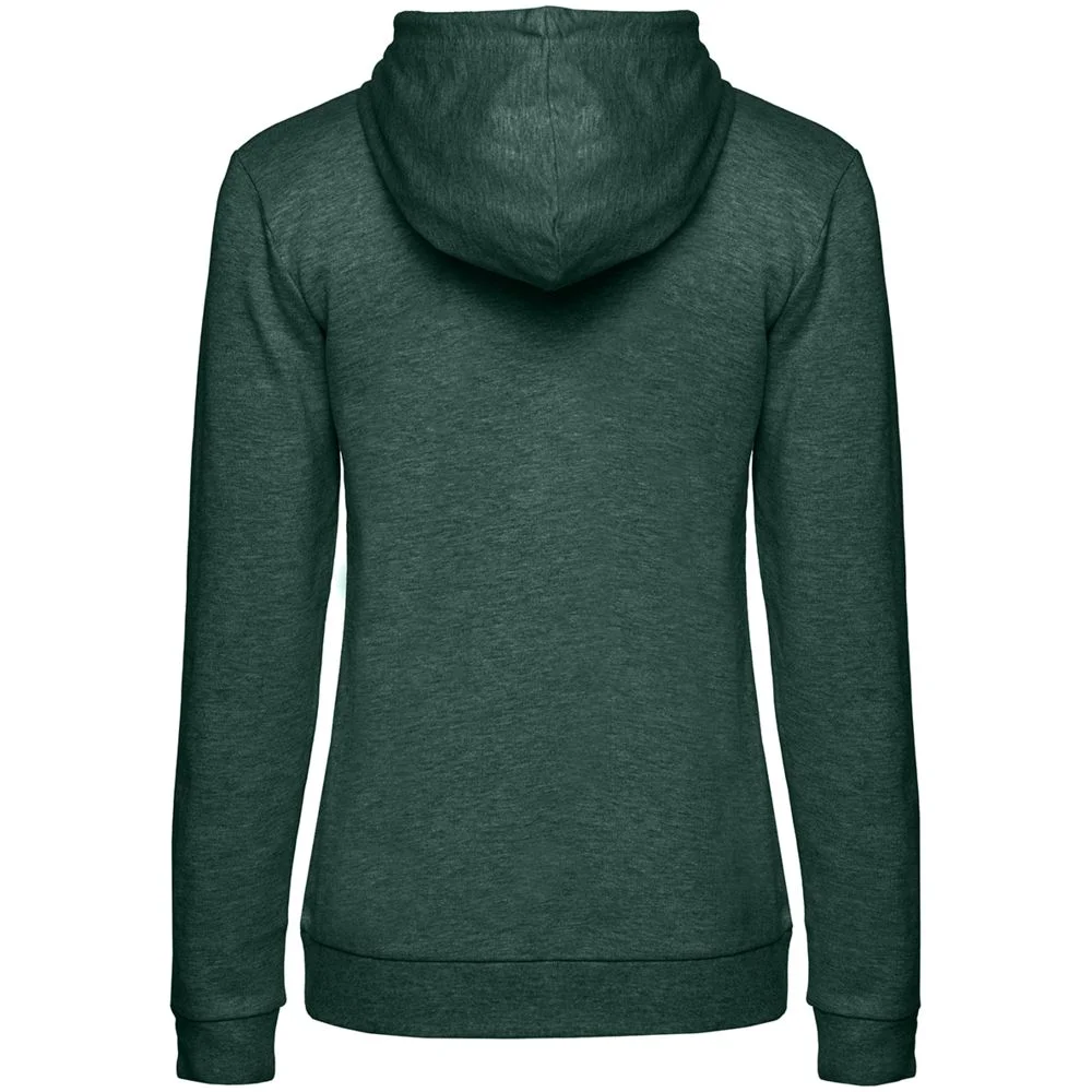 Толстовка с капюшоном женская Hoodie темно-зеленый меланж размер S - фото 2
