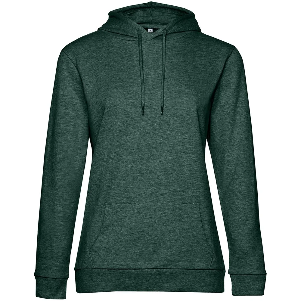 Толстовка с капюшоном женская Hoodie темно-зеленый меланж размер M - фото 1