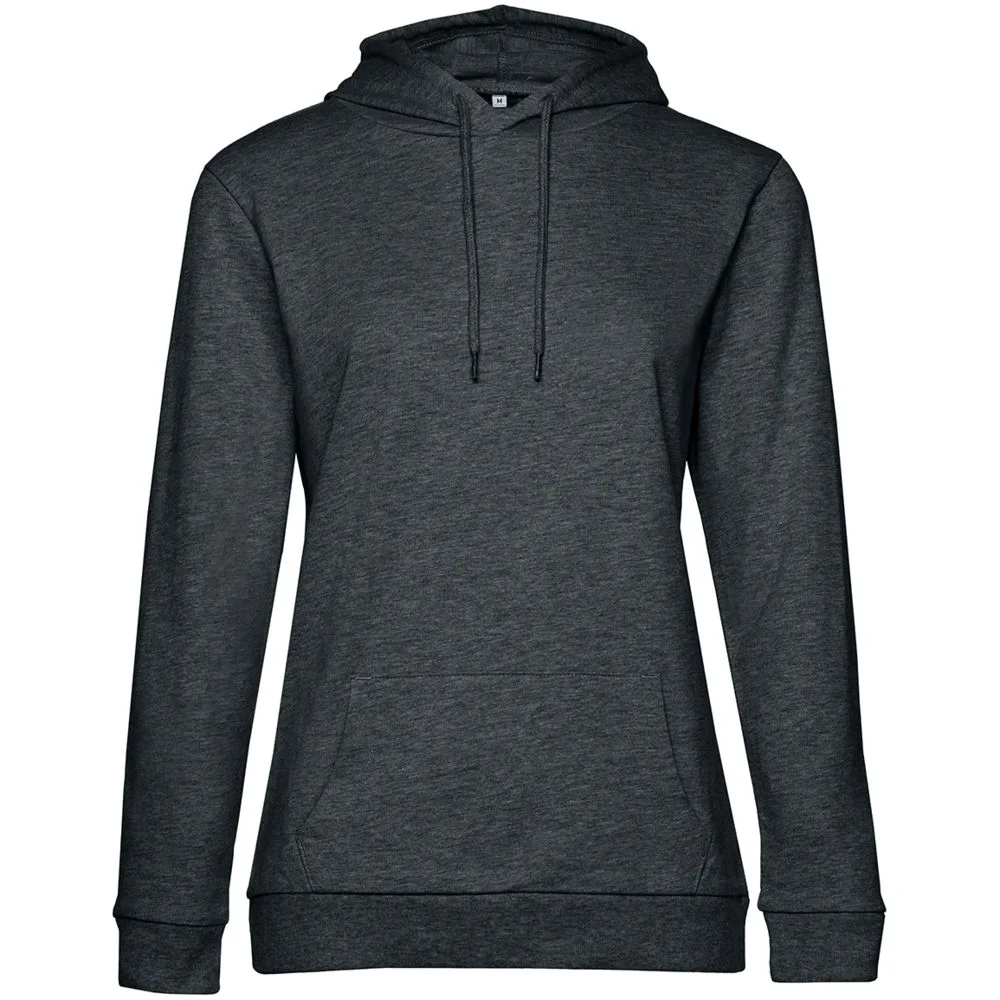 Толстовка с капюшоном женская Hoodie серый меланж антрацит размер M антрацит серый меланж - фото 1