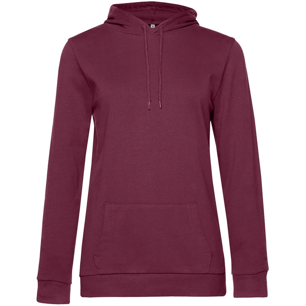 Толстовка с капюшоном женская Hoodie бордовая размер XL - фото 1