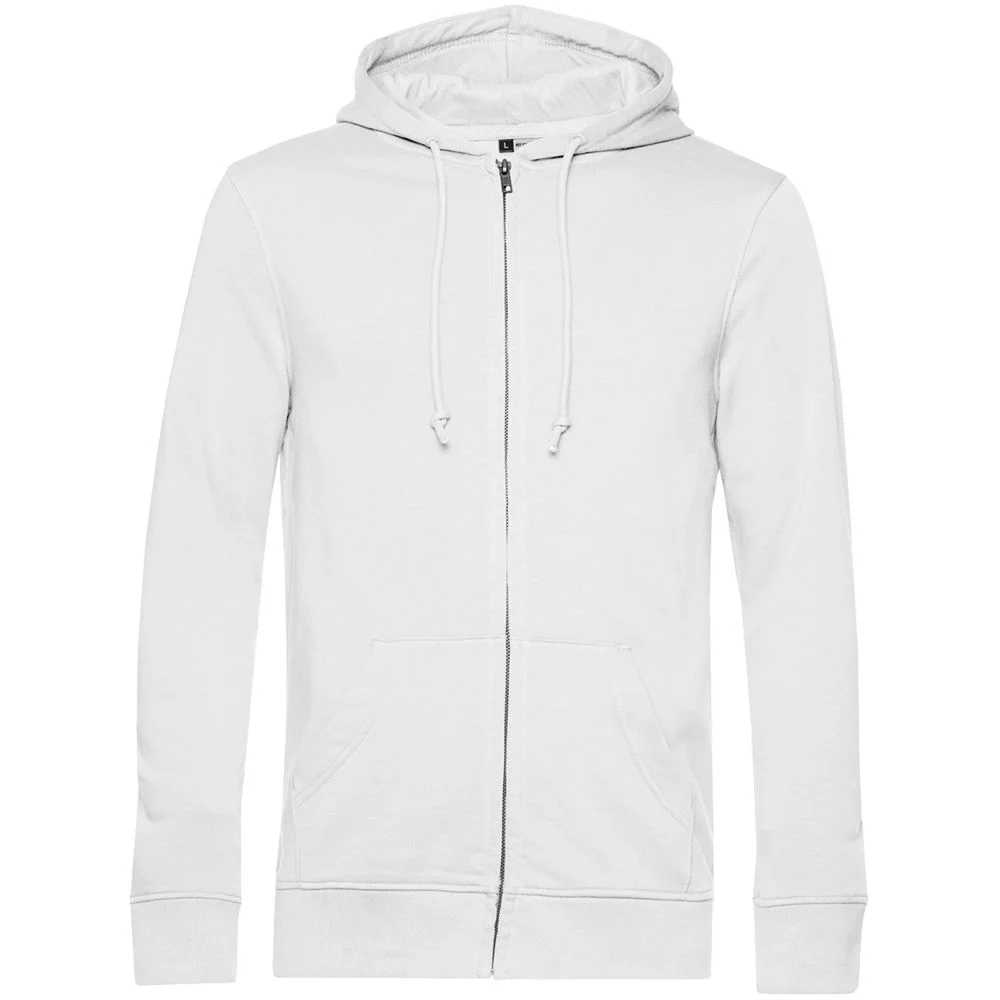 Толстовка на молнии с капюшоном унисекс BNC Inspire (Organic), белая, размер 3XL - фото 1