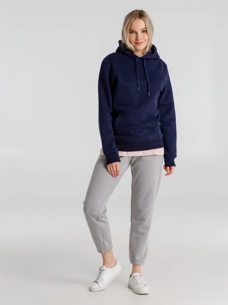 Толстовка с капюшоном унисекс King темно-синяя размер M - фото 6