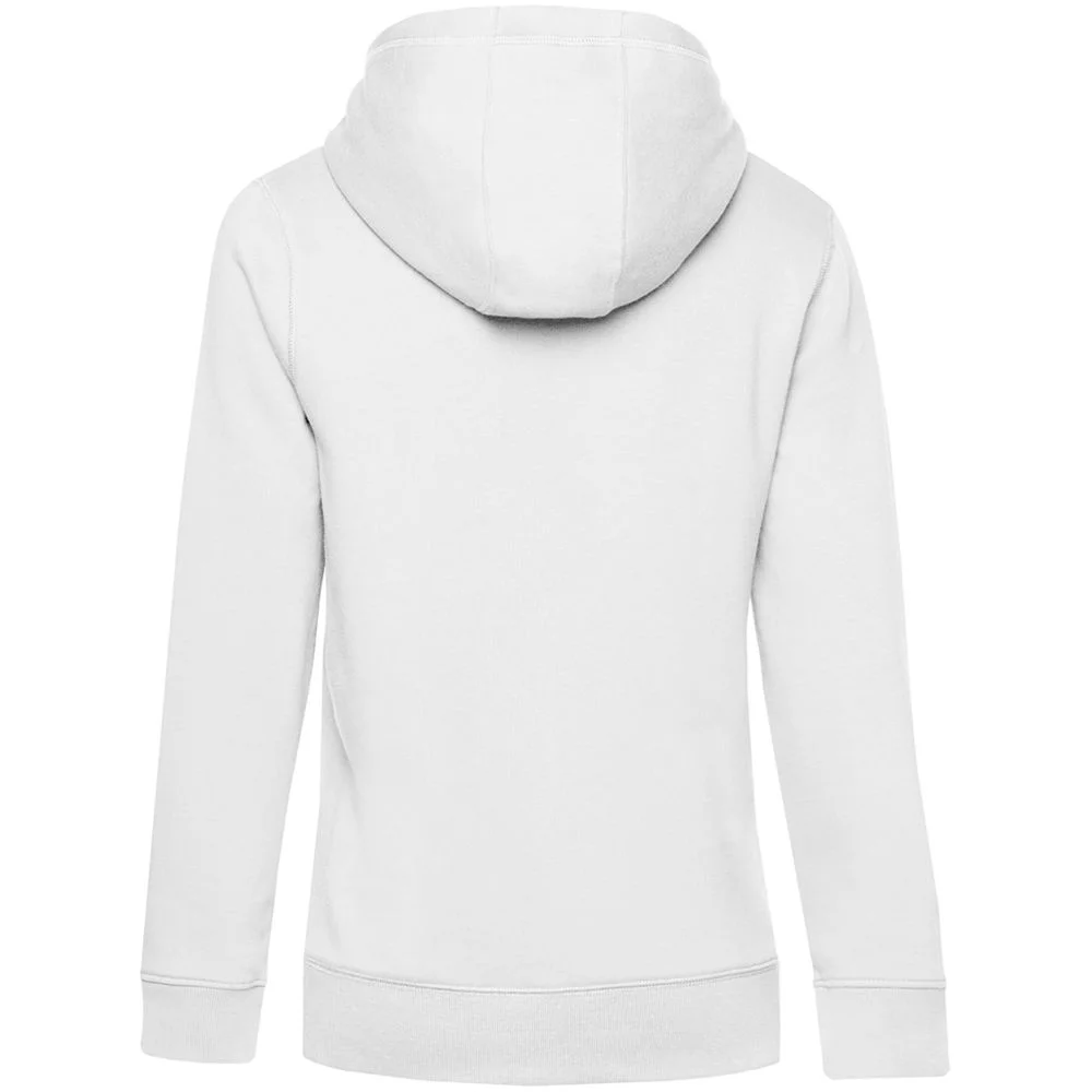 Толстовка на молнии с капюшоном женская Queen белая размер M - фото 2