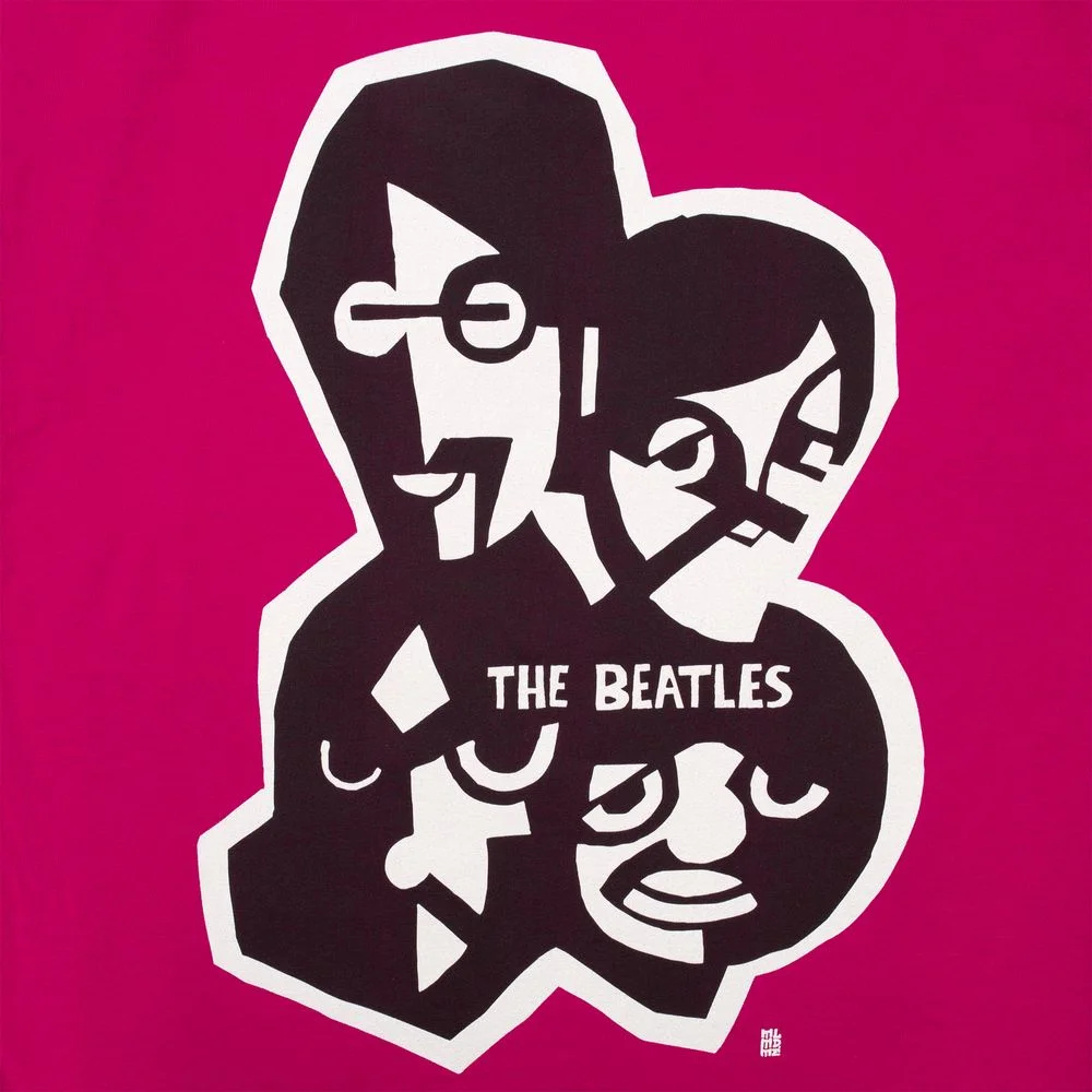 Футболка женская Меламед. The Beatles ярко-розовая фуксия размер XL - фото 3