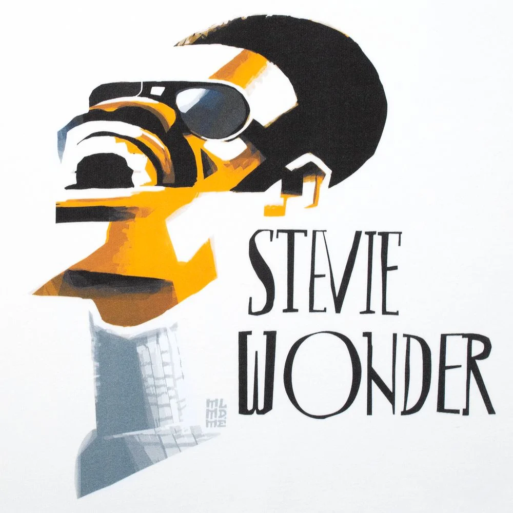 Толстовка Меламед. Stevie Wonder белая размер XL - фото 4