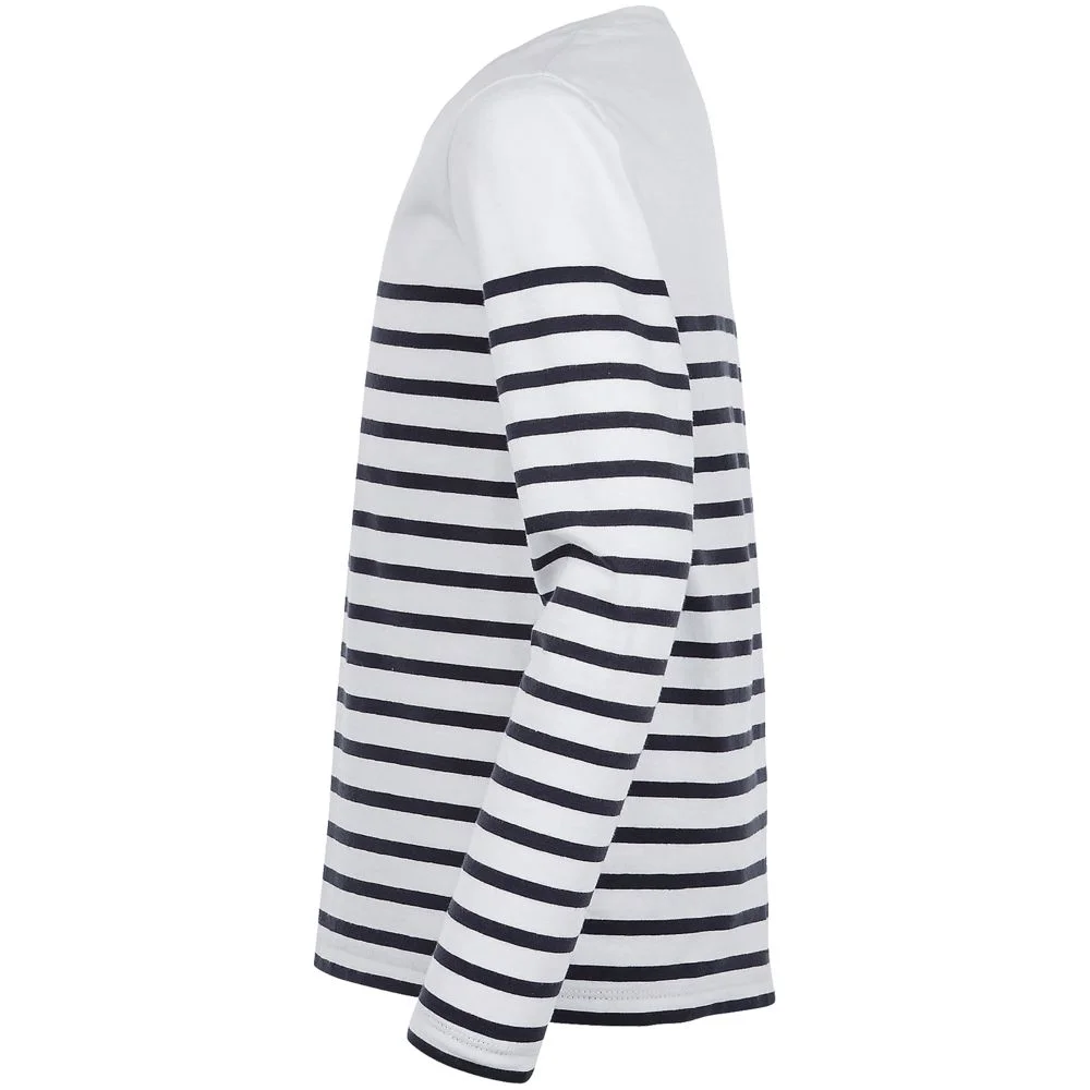 Футболка детская с длинным рукавом Matelot LSL Kids, белая с темно-синим, на рост 96-104 см (4 года) - фото 3