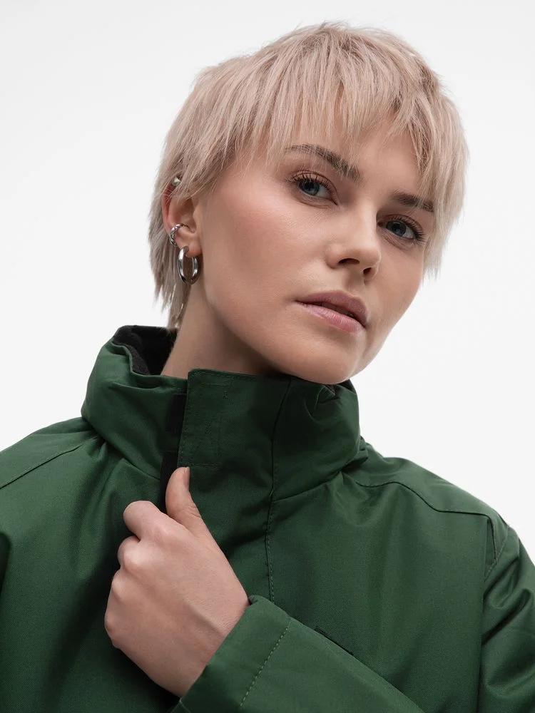 Куртка на стеганой подкладке Robyn темно-зеленая размер S - фото 12