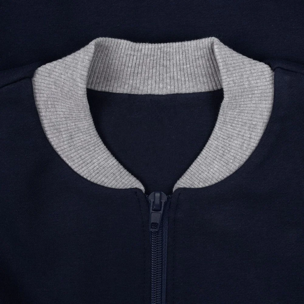 Бомбер College темно-синий размер L - фото 3