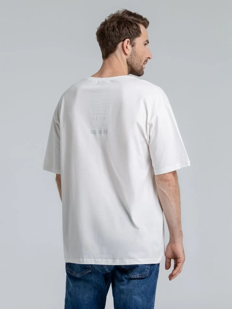 Футболка оверсайз Чистая соль молочно-белая размер XL/XXL 52-54 - фото 8