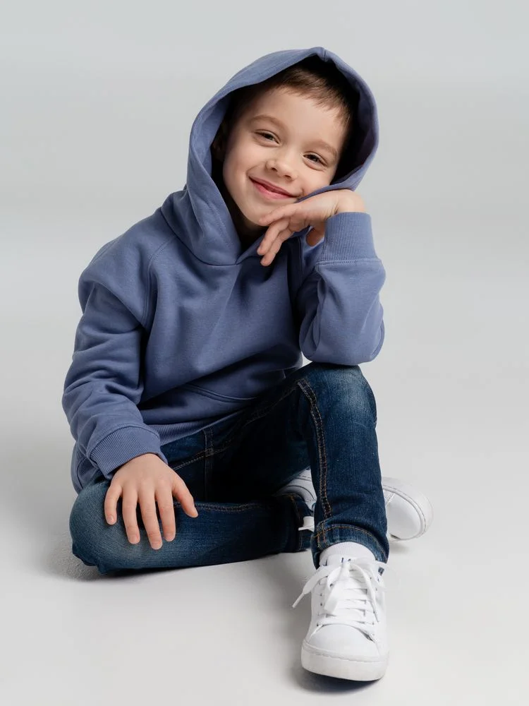 Толстовка детская Stellar Kids синяя на рост 96-104 см 4 года - фото 7