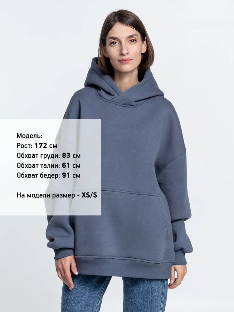 Худи Kulonga Oversize темно-серое размер 3XL/4XL - фото 9