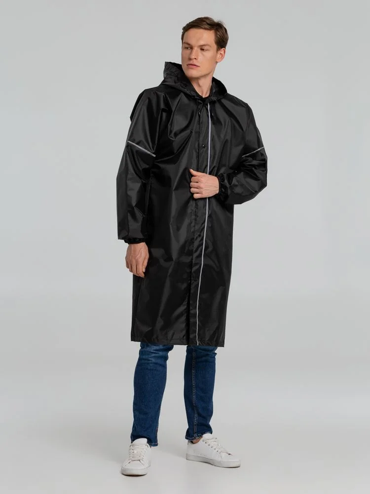 Дождевик со светоотражающими элементами Rainman Blink, черный, размер XS - фото 7