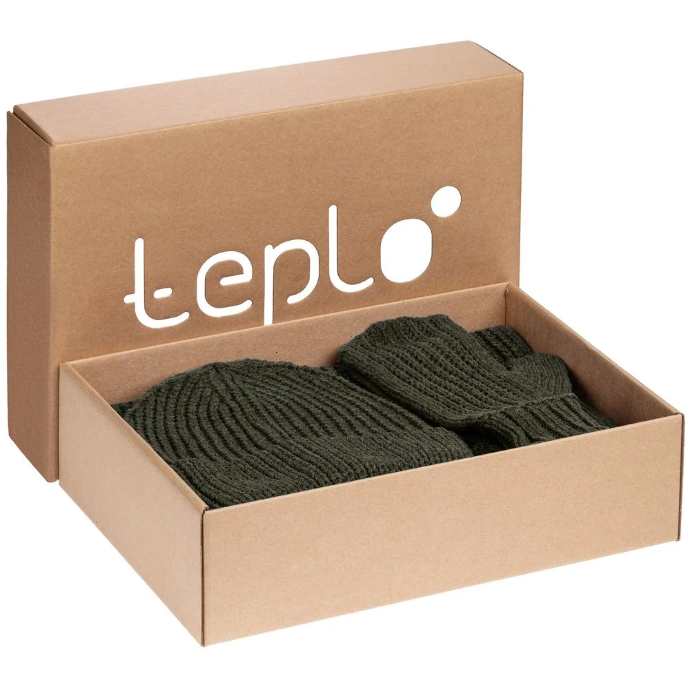 Набор Nordkyn с шарфом зеленый оливковый размер M