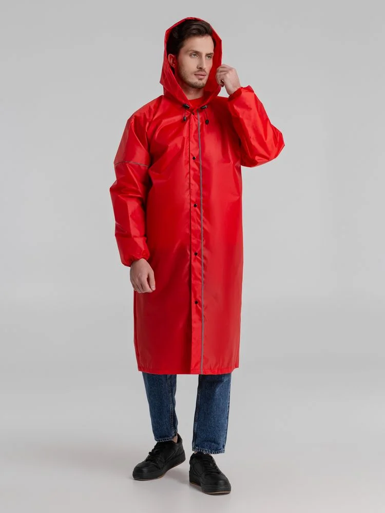 Дождевик со светоотражающими элементами Rainman Blink красный размер M - фото 7