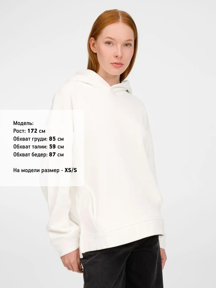 Худи оверсайз унисекс Tolla молочное размер XS/S - фото 6