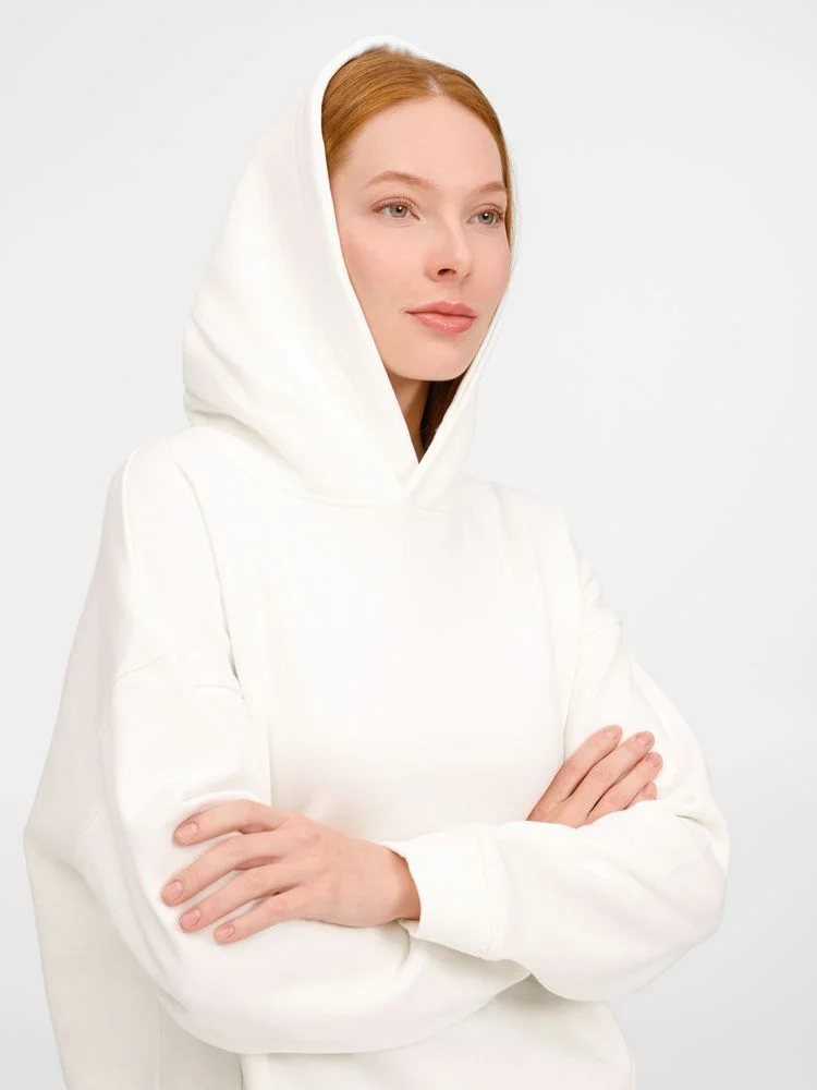 Худи оверсайз унисекс Tolla молочное размер XL/2XL - фото 8