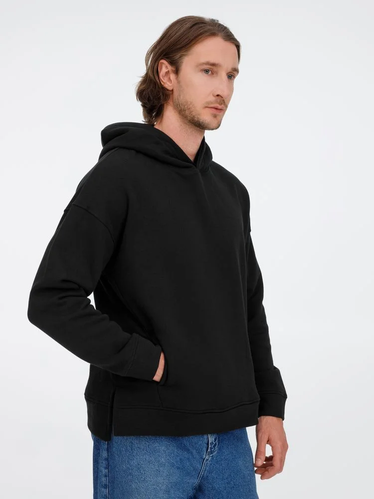 Худи оверсайз унисекс Tolla черное размер XS/S - фото 12